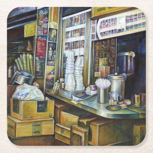 感情豊かな光の力、シンガポール スクエアペーパーコースター (正面)