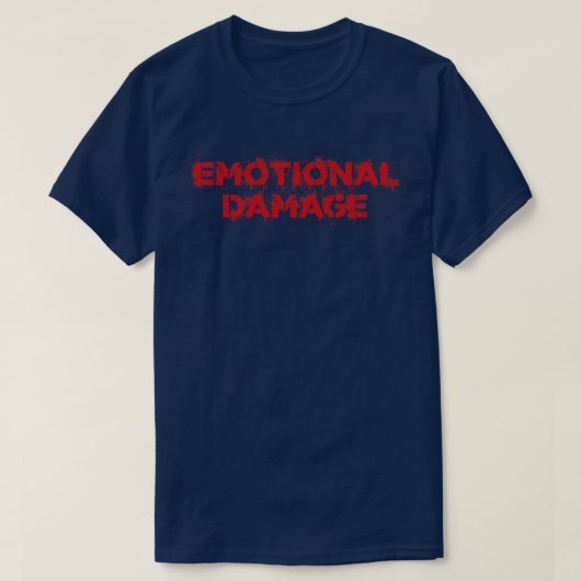 感情障害ヴィンテージ赤文字 Tシャツ (デザイン正面)
