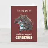 感情面でのサポートCerberusグリーティングカード カード (正面)