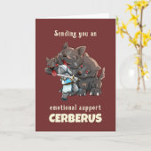 感情面でのサポートCerberusグリーティングカード カード (黄色い花)