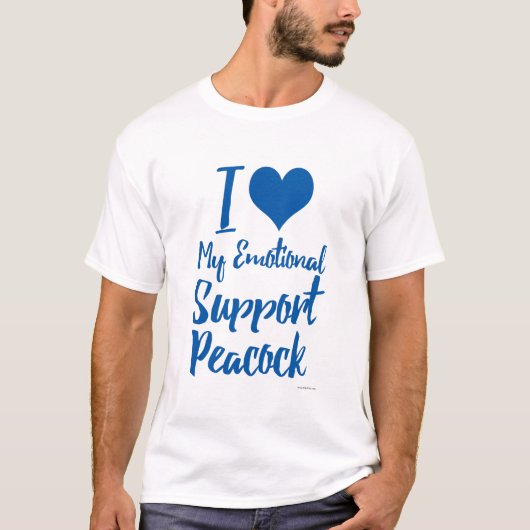 感情面での支援ピーコック Tシャツ (正面)