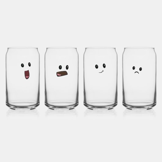 感情面での支援メガネ ガラス缶 (正面)