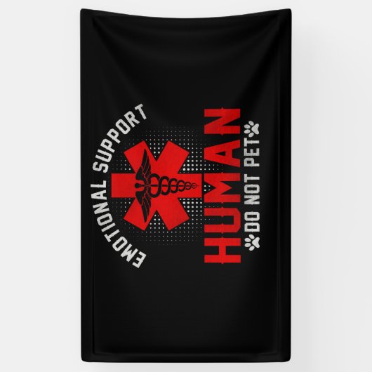 感情面での支援Human Don't Petサービス 横断幕 (縦)