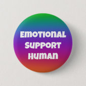 感情面のサポートヒューマンレインボーボタン 缶バッジ (正面)