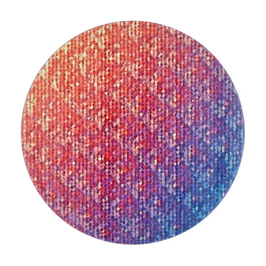 感情鮮やかモザイクの輝き カッティングボード (正面)