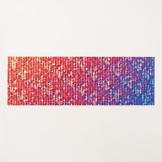 感情鮮やかモザイクの輝き ヨガマット (正面(横))