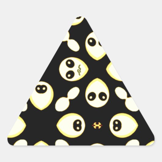 感情,スマイル_ 三角形シール (正面)