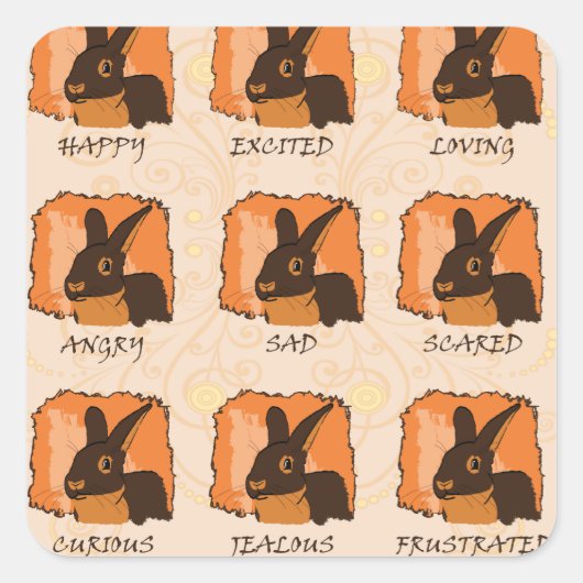 感情 – 薄紫 スクエアシール (正面)