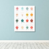 感情 表情 チャート 教室 装飾 キャンバスプリント (インサイチュ (ウッドフロア))