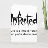 感染させた卒業 カード (裏面)