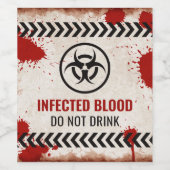 感染した血液はゾンビワインのラベルを飲まない ワインラベル (シングルラベル)