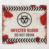 感染した血液はパーティー飲料のラベルを飲まない ビールラベル (シングルラベル)