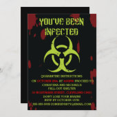 感染ゾンビハロウィーン招待状 招待状 (正面/裏面)