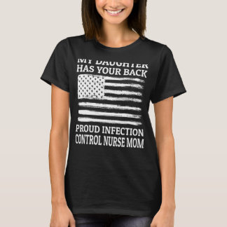 感染制御ナースママアパレルアメリカ国旗 Tシャツ