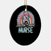 感染制御ナースレインボーレトロスタイルレインボ セラミックオーナメント (右)