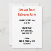 感染性おもしろいゾンビ漫画ハローウィンパーティ 招待状 (裏面)