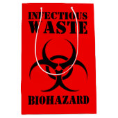 感染性廃棄物生物学的災害［有害物質］記号 ミディアムペーパーバッグ (正面)