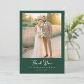 感激のダークグリーン写真 サンキューカード (スタンド正面)