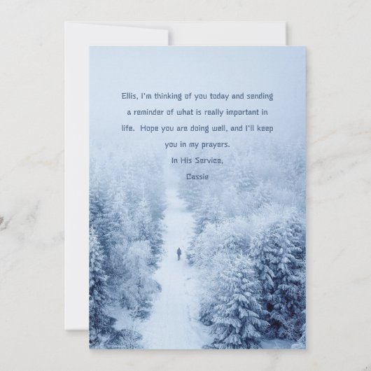 感激天国の宝物 招待状 (裏面)