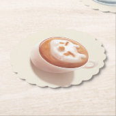感覚で泡立てる – Coffee Art ペーパーコースター (アングル)