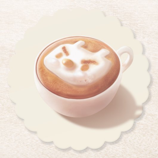 感覚で泡立てる – Coffee Art ペーパーコースター (正面)