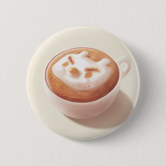 感覚で泡立てる – Coffee Art 缶バッジ (正面)