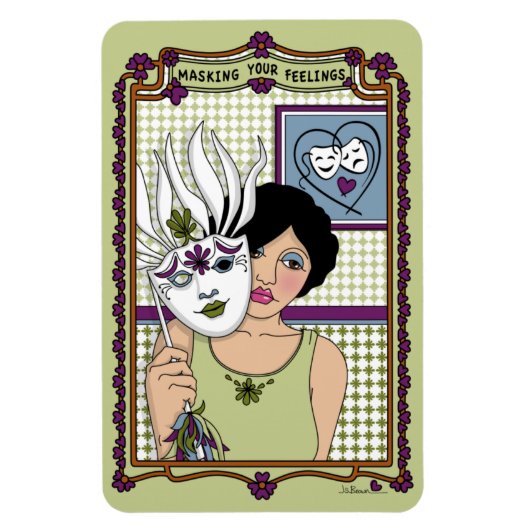 感覚のマスキング_A_4x6冷蔵庫 マグネット (縦)