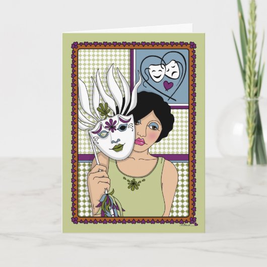 感覚のマスク_A_Greeting カード (正面)