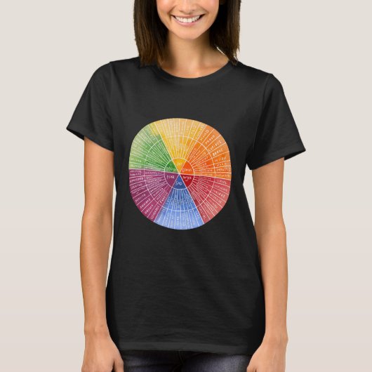 感覚ホイール感情グラフセラピーメンタルヘルス Tシャツ (正面)