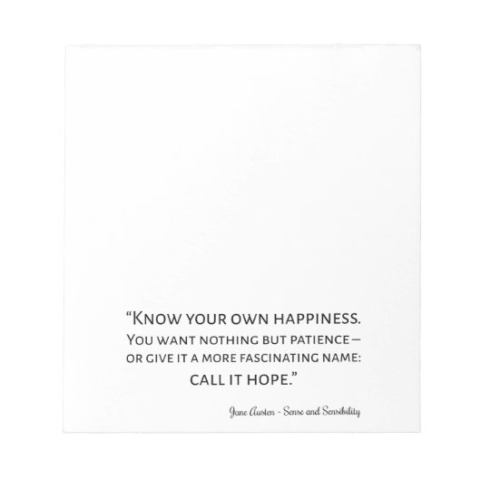 感覚感性引用文I ノートパッド (正面)