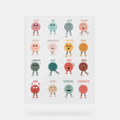 感覚感情顔グラフスクールカウンセラー アクリルサイン (正面)