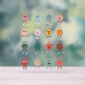 感覚感情顔グラフスクールカウンセラー アクリルサイン (ニュートラル)