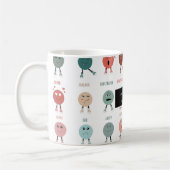 感覚感情顔グラフスクールカウンセラー コーヒーマグカップ (左)