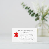 感覚的なか化学感受性 名刺 (スタンド正面)