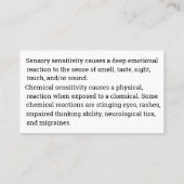 感覚的なか化学感受性 名刺 (裏面)