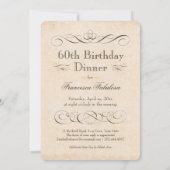 感覚的60誕生日ディナーパーティー 招待状 (裏面)