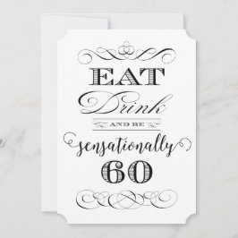 感覚的60誕生日ディナーパーティー 招待状