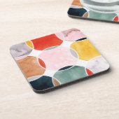 感覚的 – 円パターン コースター (左側)