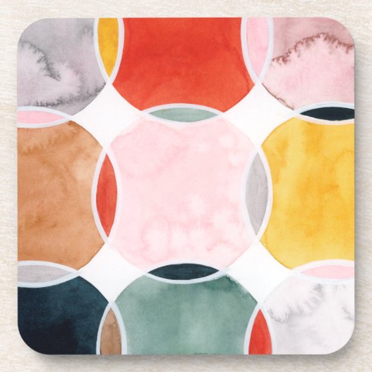 感覚的 – 円パターン コースター (正面)