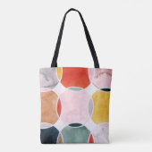 感覚的 – 円パターン トートバッグ (裏面)