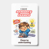 感覚過敏のお知らせバッジタグ バッジ (正面)