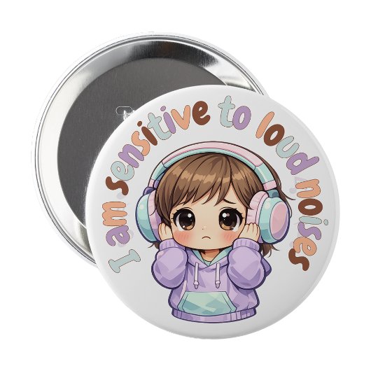 感覚過敏ピン付きバッジ 缶バッジ