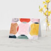 感覚-円パターン カード (黄色い花)