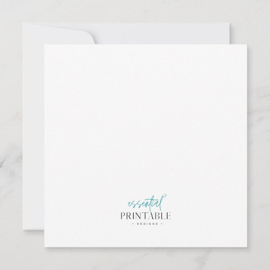 感謝あなたのために春フローラ ノートカード (裏面)