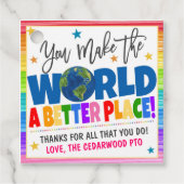 感謝ありがとうラベル フェイバータグ (正面)