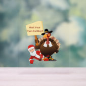 感謝おもしろいあなたのターンを待つ太った男の子サおもしろいー アクリルサイン (ニュートラル)