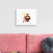 感謝おもしろいあなたのターンを待つ太った男の子サおもしろいー キャンバスプリント (インサイチュ (リビング))