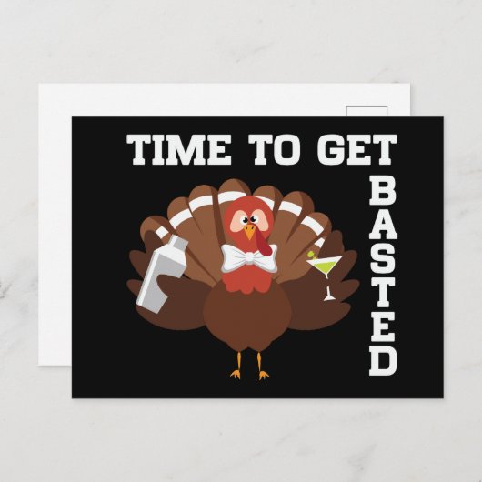 感謝おもしろいの基準を達成するためのトルコの時間 シーズンポストカード (正面/裏面)