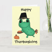 感謝おもしろいの巡礼者のカエル シーズンカード (正面)