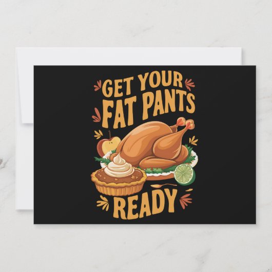 感謝おもしろいの気持ち太ったパンツを用意 招待状 (正面)